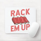 ラックemアップリブ愛豚肉BBQショートベビーバック マウスパッド (マウス)