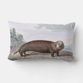 ラッコのイラストレーション ランバークッション (裏面)