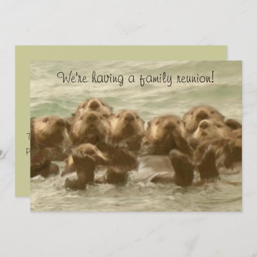 ラッコの家族会 招待状 (正面/裏面)