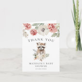 ラッコの水彩冬のベイビーシャワー可愛い サンキューカード (正面)