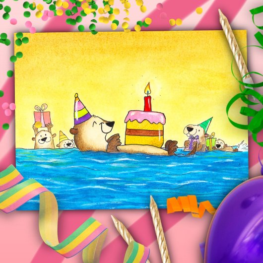 ラッコの誕生日 ポストカード