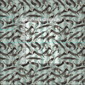 ラッコの銀 ファブリック (タイル)