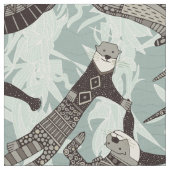 ラッコの銀 ファブリック (クローズアップ)