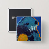 ラッコボタン 缶バッジ (正面&裏面)