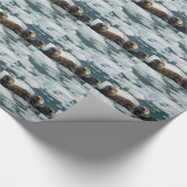 ラッコ家族 ラッピングペーパー (コーナー)