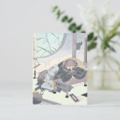 ラッコ日本のン犬たぬき浮世絵芳年 ポストカード (スタンド正面)