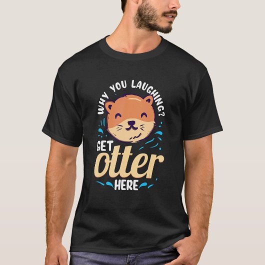 ラッコ+カワウソ+フェレット+魚+動物+1 Tシャツ (正面)