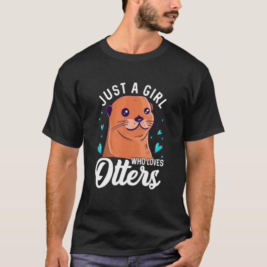 ラッコ+カワウソ+フェレット+魚+動物+2 Tシャツ (正面)