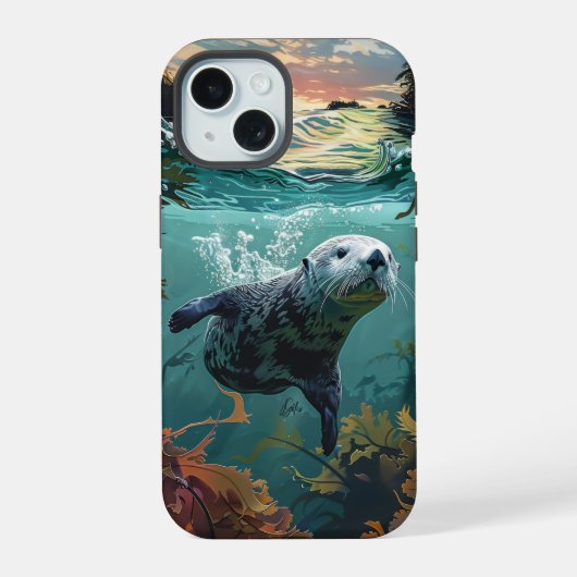 ラッコ iPhone 15ケース (裏面)