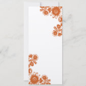 ラッシェットオレンジヴィンテージフラワー結婚式招待状 招待状 (裏面)