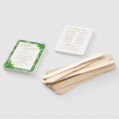 ラッシモダンパーム葉トロピカル結婚式 プログラム ハンドファン (組立なし)