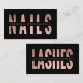 ラッシモダンュでバラ金ゴールド黒 名刺 (正面/裏面)