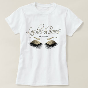 ラッシュと眉-金ゴールド Tシャツ