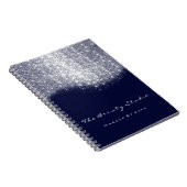 ラッシュアイズメイクアップアーティストグレーブルーネイビーグリッター ノートブック (右側)