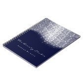 ラッシュアイズメイクアップアーティストグレーブルーネイビーグリッター ノートブック (左側)