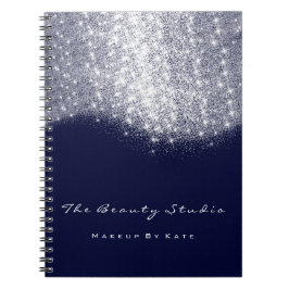 ラッシュアイズメイクアップアーティストグレーブルーネイビーグリッター ノートブック