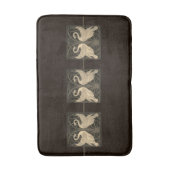 ラッシュアイリスクレーン深いブラウンセピア バスマット (正面縦)