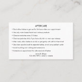 ラッシュアフターエレガントケアの手順 名刺 (裏面)