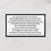 ラッシュアフターケアの手順 名刺 (裏面)