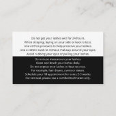 ラッシュアフターケアの手順 名刺 (裏面)