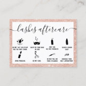 ラッシュアフターケアイラストバラ金ゴールドグリッター 名刺 (正面)