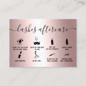 ラッシュアフターケアイラストバラ金ゴールド金属 名刺 (正面)