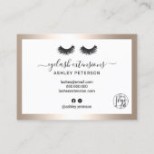 ラッシュアフターケアイラスト金ゴールド箔 名刺 (裏面)