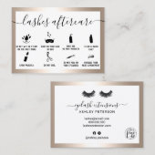 ラッシュアフターケアイラスト金ゴールド箔 名刺 (正面/裏面)