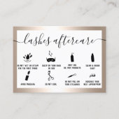 ラッシュアフターケアイラスト金ゴールド箔 名刺 (正面)