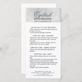 ラッシュアフターケアホワイトグリッタースノースター サンキューカード (正面/裏面)