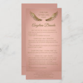 ラッシュアフターケア情報ゴールデングリッターウイングピンク サンキューカード (正面/裏面)