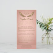 ラッシュアフターケア情報ゴールデングリッターウイングピンク サンキューカード (スタンド正面)