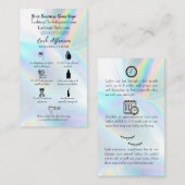 ラッシュアフターケア指示カード 名刺 (正面/裏面)