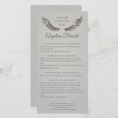 ラッシュアフターケア指示シルバーグリッター翼 サンキューカード (正面/裏面)