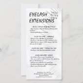 ラッシュアフターケア白黒まつ毛シャドウグラデーション サンキューカード (正面)