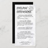 ラッシュアフターケア白黒まつ毛シャドウグラデーション サンキューカード (正面/裏面)