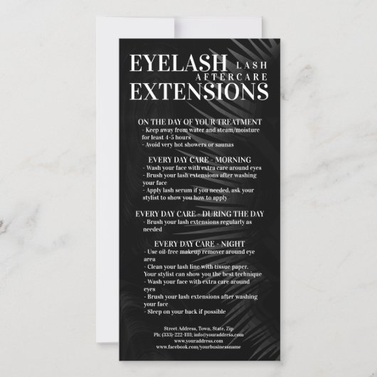 ラッシュアフターケア黒まつ毛シャドウグラデーションメッシュ サンキューカード (正面)