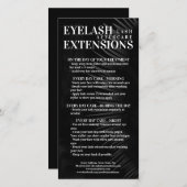 ラッシュアフターケア黒まつ毛シャドウグラデーションメッシュ サンキューカード (正面/裏面)