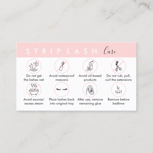 ラッシュアフターケア 名刺 (裏面)