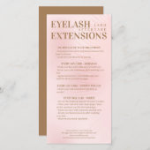 ラッシュアフターケアBeigeピンクまつ毛シャドウグラデーション サンキューカード (正面/裏面)