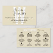 ラッシュアフターモダンケアのヒントと手順 名刺 (正面/裏面)