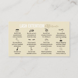 ラッシュアフターモダンケアのヒントと手順 名刺