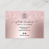 ラッシュアフターモダンケアバラ金ゴールドグリッター金属 名刺 (裏面)