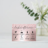 ラッシュアフターモダンケアバラ金ゴールドグリッター金属 名刺 (スタンド正面)