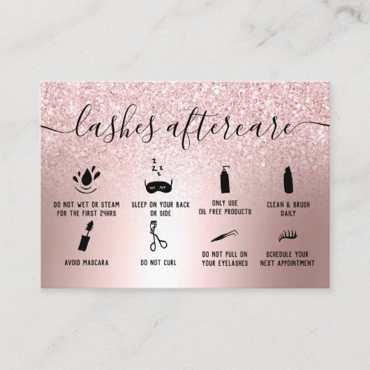 ラッシュアフターモダンケアバラ金ゴールドグリッター金属 名刺 (正面)