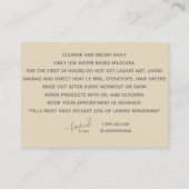 ラッシュアフター気にカード 名刺 (裏面)