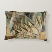 ラッシュアワー、ニューヨークbyマックス・ウェーバー、ヴィンテージ・キュービズム アクセントクッション (裏面)