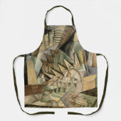 ラッシュアワー、ニューヨークbyマックス・ウェーバー、ヴィンテージ・キュービズム エプロン (正面)