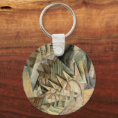 ラッシュアワー、ニューヨークbyマックス・ウェーバー、ヴィンテージ・キュービズム キーホルダー (正面)