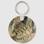 ラッシュアワー、ニューヨークbyマックス・ウェーバー、ヴィンテージ・キュービズム キーホルダー (裏面)